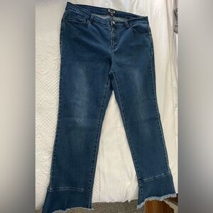 Stylish Wide Leg Denim Jeans in Classic Blue